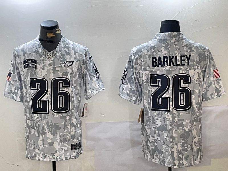 Men Philadelphia Eagles #26 Barkley Nike Arctic Camo 2024 Salute to Service Limited NFL Jersey->philadelphia eagles->NFL Jersey